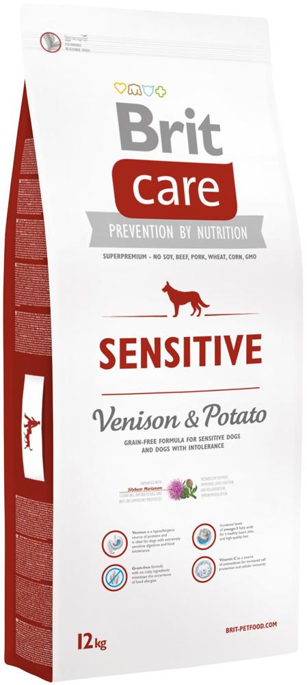 Brit Care (Брит Кеа) Sensitive (12 кг) корм гипоаллергенный для собак всех пород с олениной и картофелем